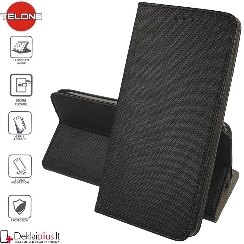 Telone smart magnet atverčiamas dėklas - juodas (telefonui Huawei Honor 8) Telone smart magnet atverčiamas dėklas - juodas (telefonui Huawei Honor 8)